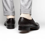 Caporicci 3324 Ostrich & Peccary Loafers Dark Brown