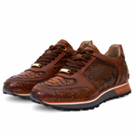 Vinci Leather The Boss Pyth Snk Skin Sneaker Tan