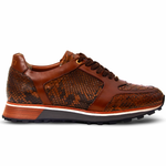 Vinci Leather The Boss Pyth Snk Skin Sneaker Tan
