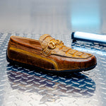 Mauri 3501 Polo Ostrich Leg / Hornback / Calf Bit Drivers Mustard