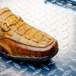 Mauri 3501 Polo Ostrich Leg / Hornback / Calf Bit Drivers Mustard