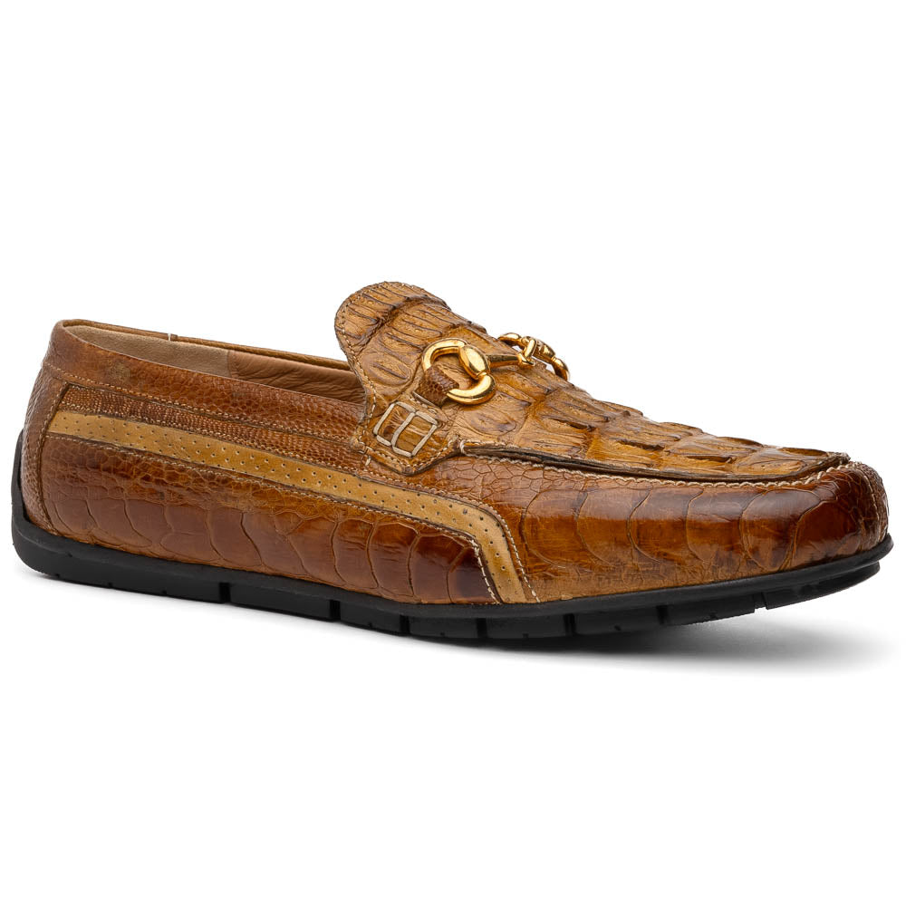 Mauri 3501 Polo Ostrich Leg / Hornback / Calf Bit Drivers Mustard