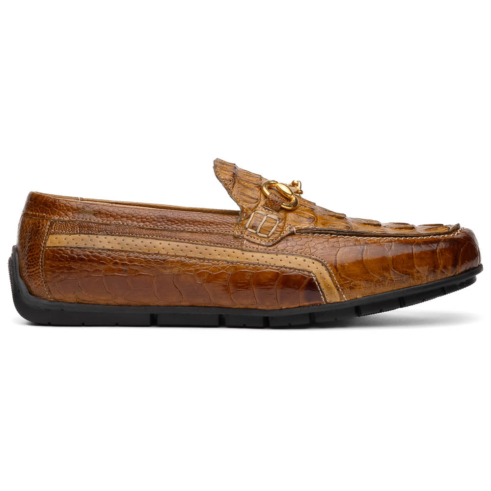 Mauri 3501 Polo Ostrich Leg / Hornback / Calf Bit Drivers Mustard