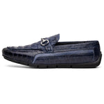 Mauri 3501 Polo Ostrich Leg / Hornback / Calf Bit Drivers Wonder Blue