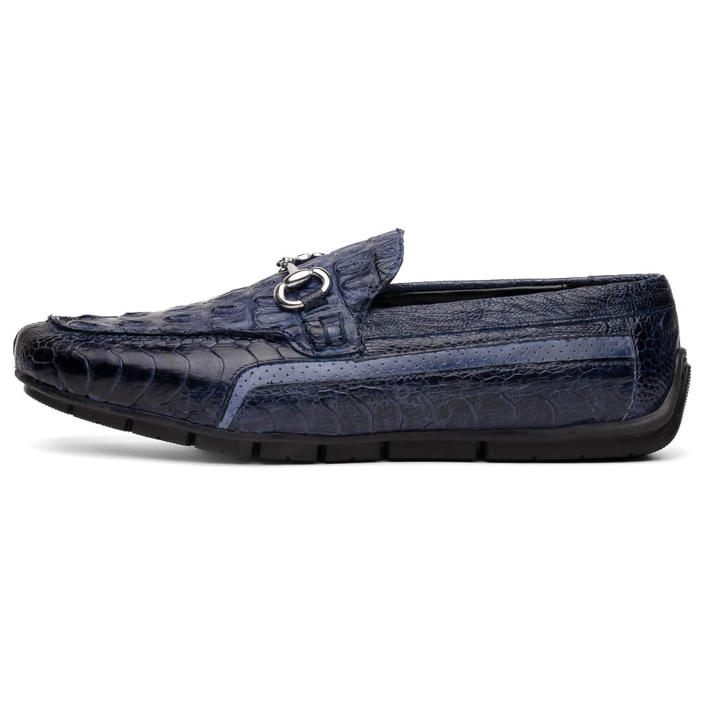 Mauri 3501 Polo Ostrich Leg / Hornback / Calf Bit Drivers Wonder Blue