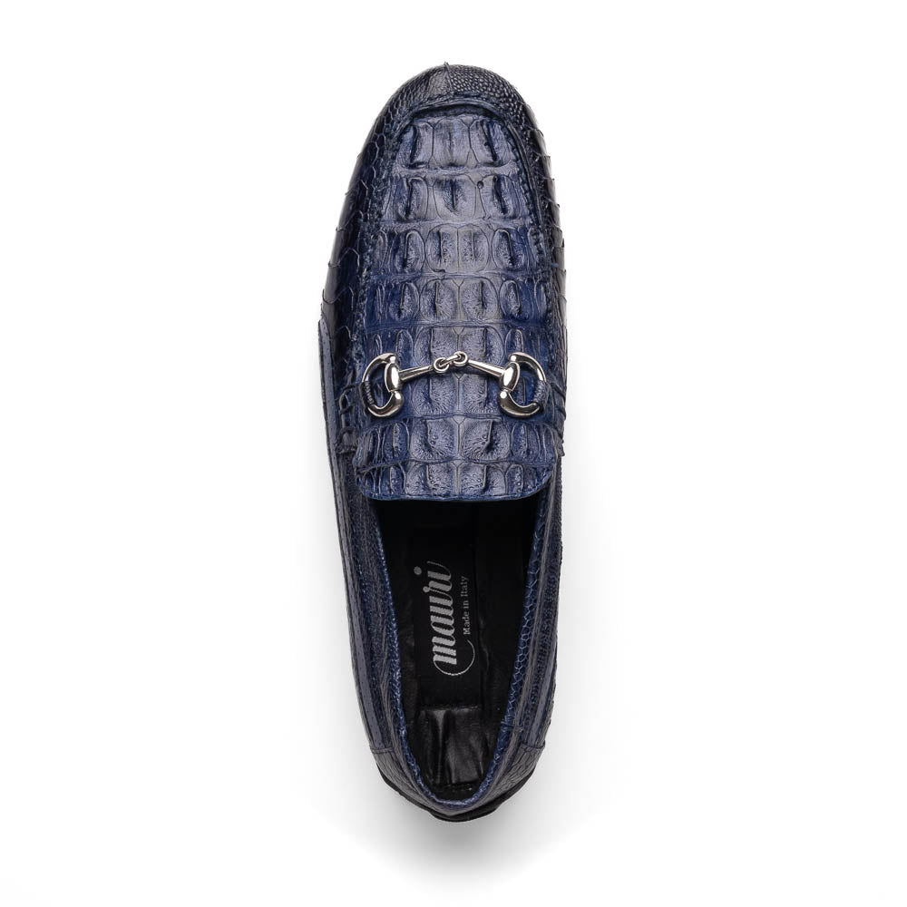 Mauri 3501 Polo Ostrich Leg / Hornback / Calf Bit Drivers Wonder Blue
