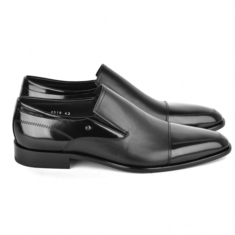 Corrente C138-3519 Cap Toe Loafers Black