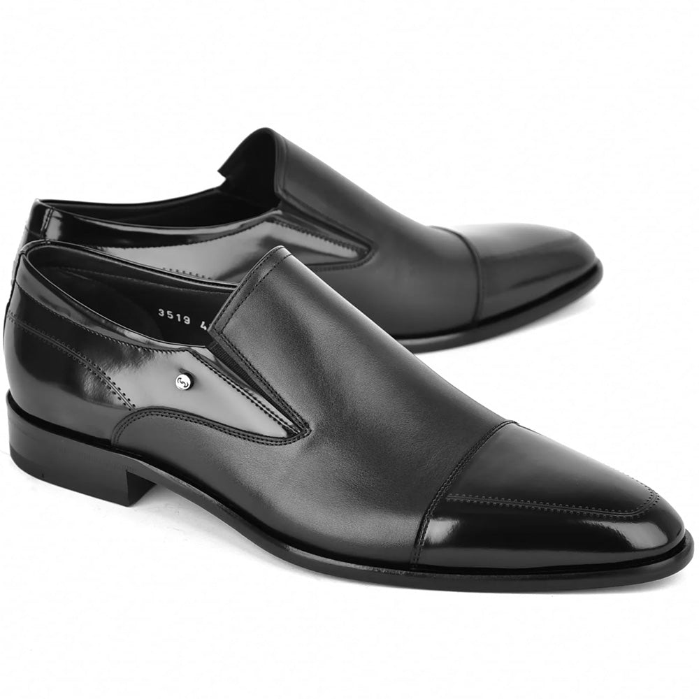 Corrente C138-3519 Cap Toe Loafers Black