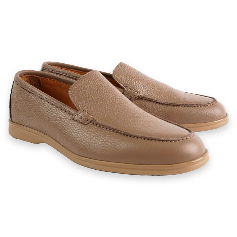 Corrente P0219-3564 Deerskin Venetian Loafer Beige