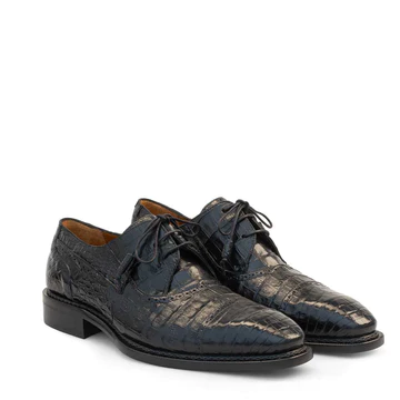 Mezlan Crocodile Derby Lace Up Black (3576-F)