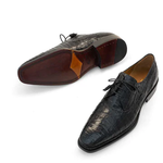 Mezlan Crocodile Derby Lace Up Black (3576-F)