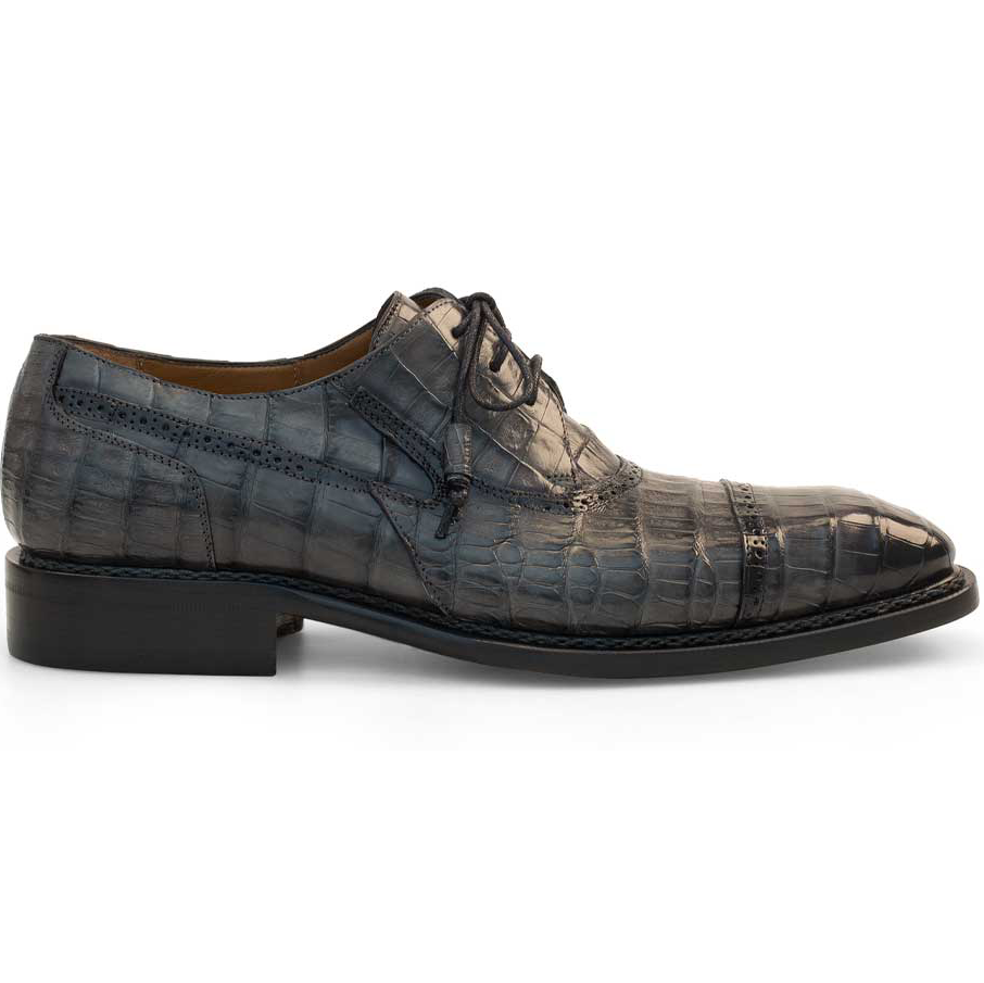 Mezlan Crocodile Derby Lace Up Grey (3576-F)