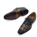Mezlan Crocodile Derby Lace Up Grey (3576-F)