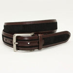 Torino Leather 35mm Embossed European Suede w/Calf Trim - Black
