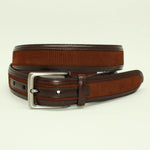 Torino Leather 35mm Embossed European Suede w/ Calf Trim - Chili