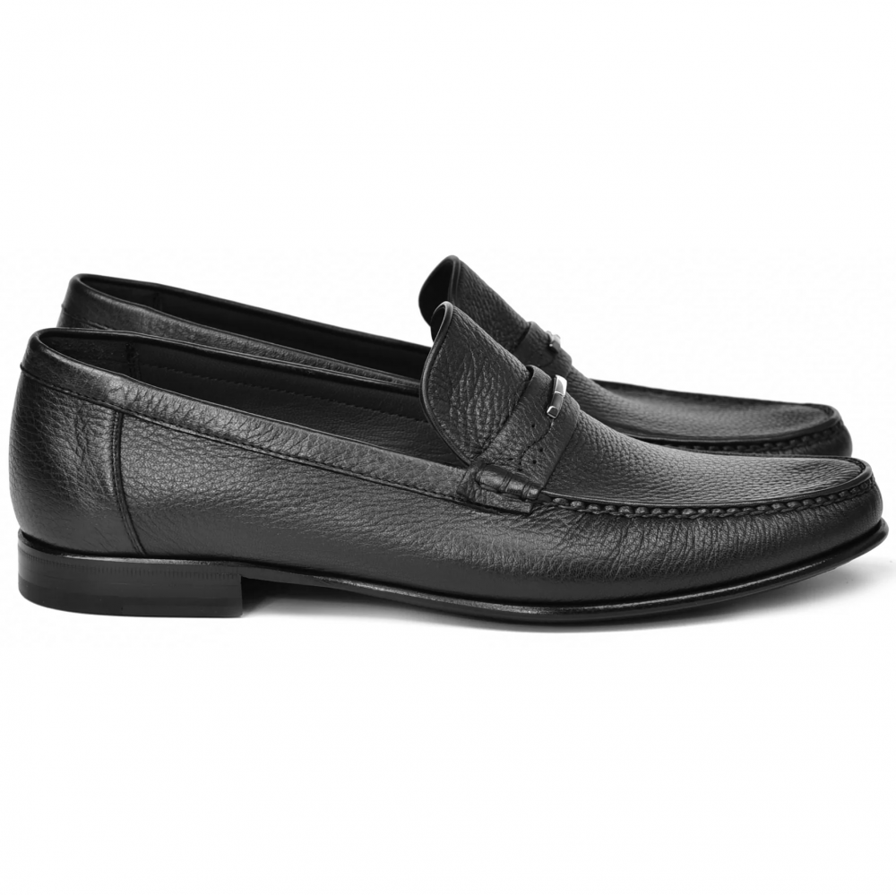 Corrente Hand Sewn Deerskin Loafers Black