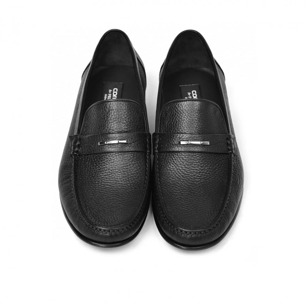 Corrente Hand Sewn Deerskin Loafers Black