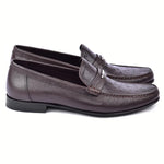 Corrente C0014054-3898OST Genuine Ostrich Bit Loafer Dark Brown
