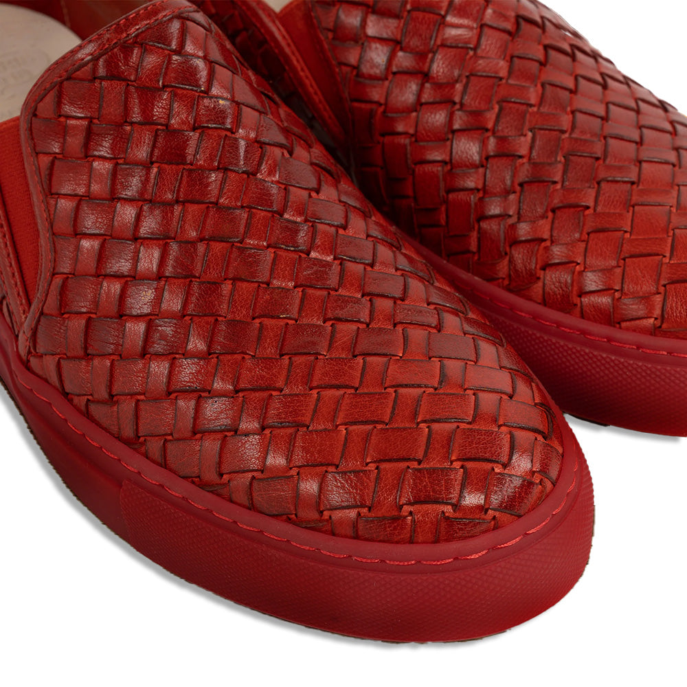 Calzoleria Toscana Enea Woven Loafers Red