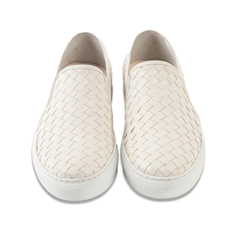 Calzoleria Toscana Kent Woven Slip-On Sneaker Off-White
