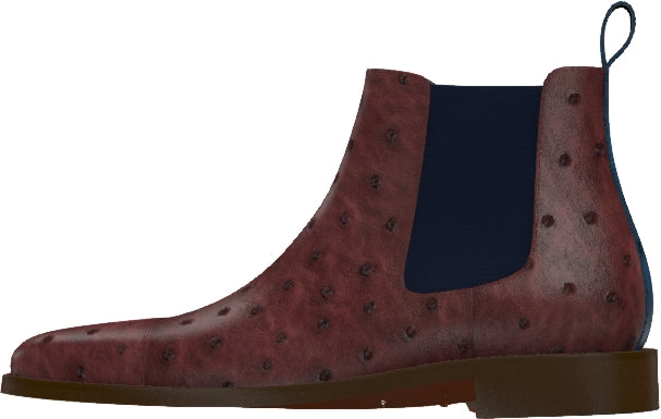 Chelsea Boot Classic Ostrich - Custom Exotic Skins Monti