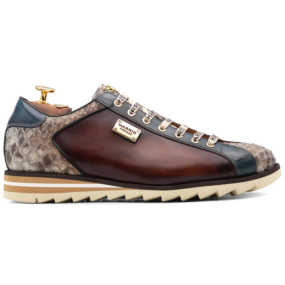 Harris Firenze 1913 Refined Details Leather Sneakers Brown