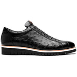 Corrente Genuine Ostrich Sneakers Black