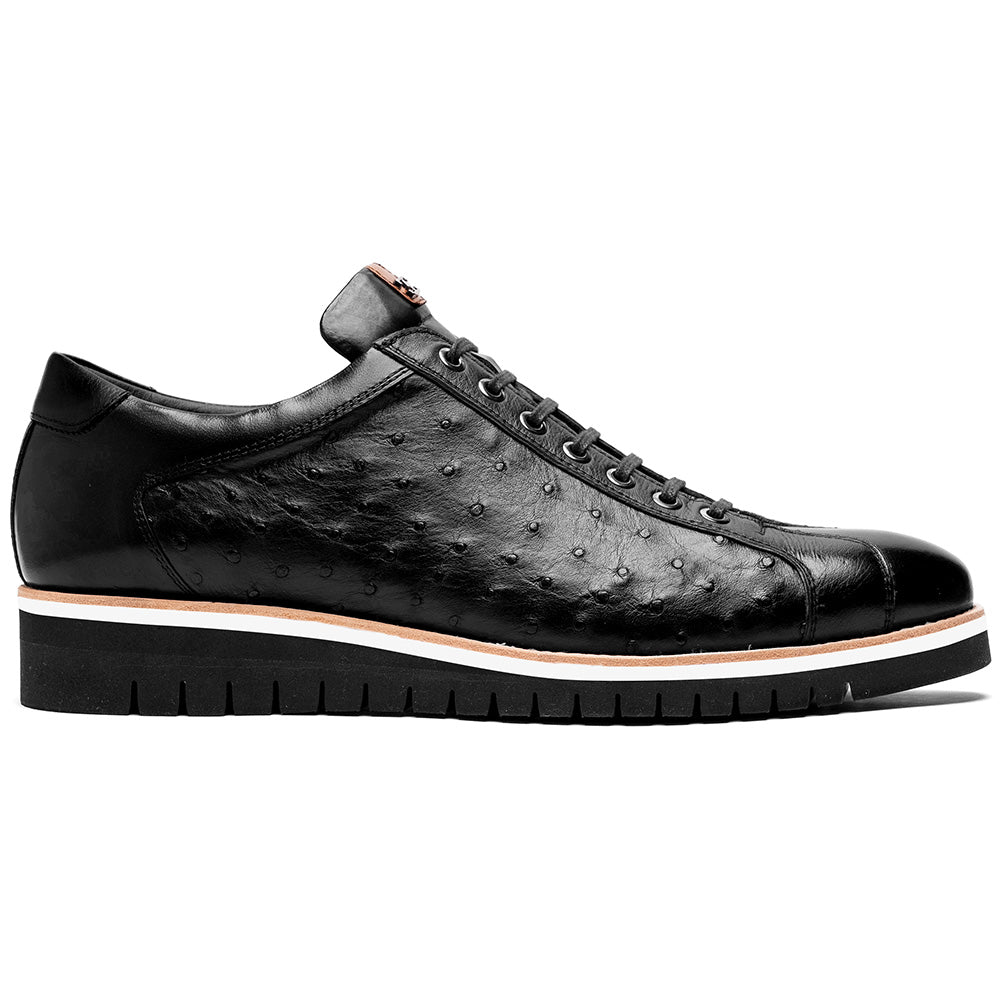 Corrente Genuine Ostrich Sneakers Black
