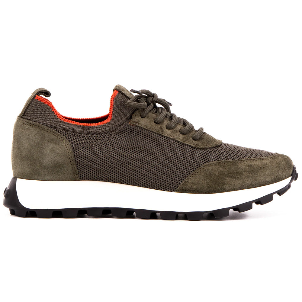 Vinci Leather The Berlin Suede & Leather Sneaker Green