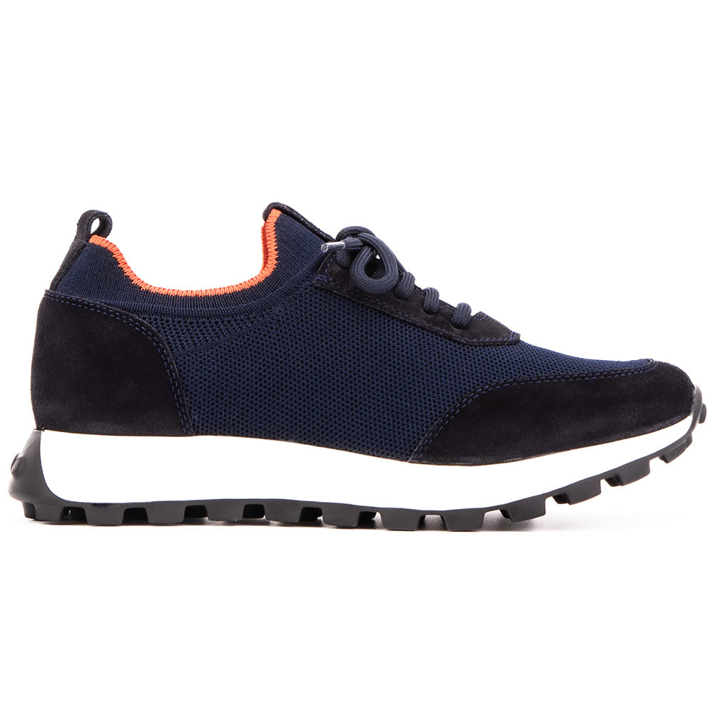 Vinci Leather The Berlin Suede & Leather Sneaker Navy