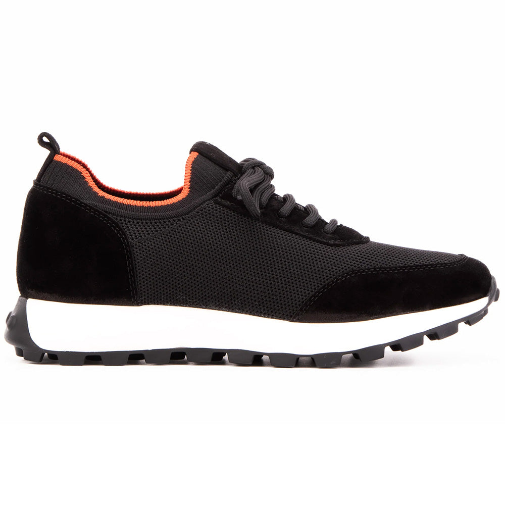 Vinci Leather The Berlin Suede & Leather Sneaker Black