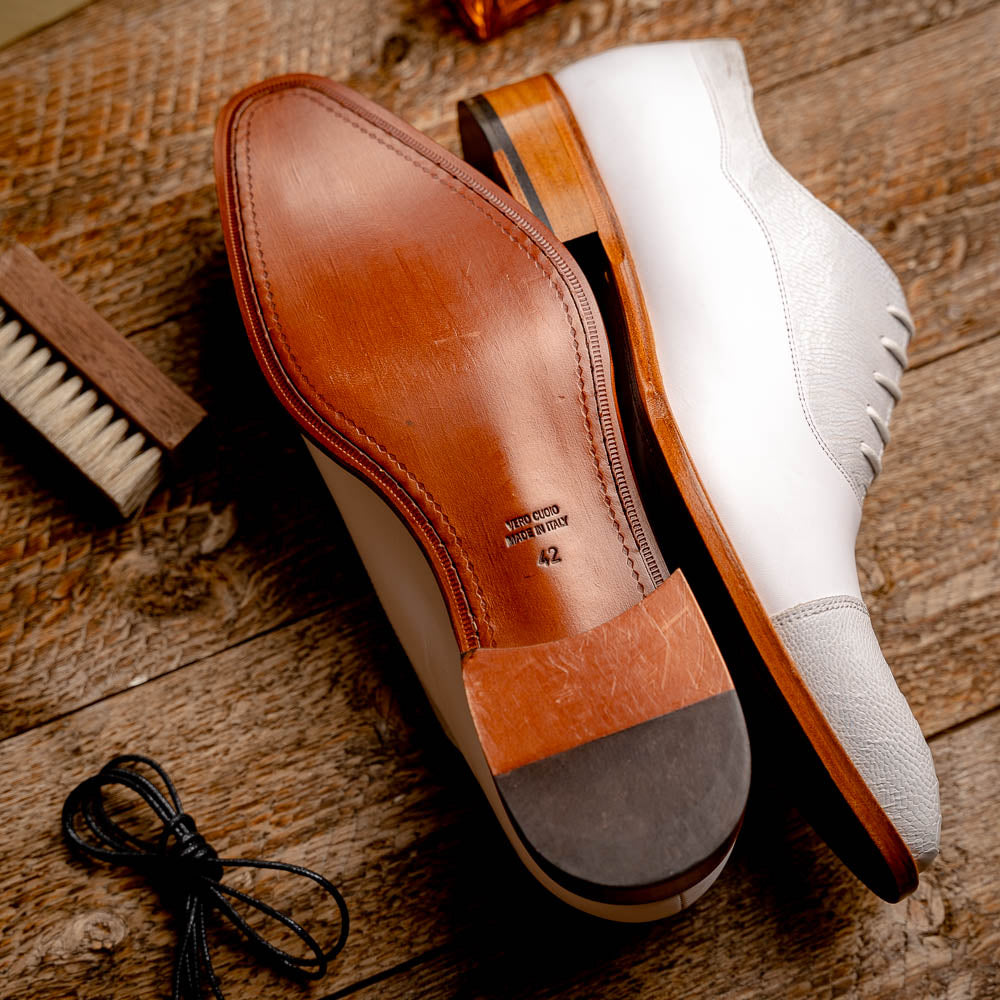 Calzoleria Toscana 4063 Ostrich Leg & Calf White