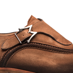 Mezlan Suede Asymmetrical Monkstrap Shoes Sport