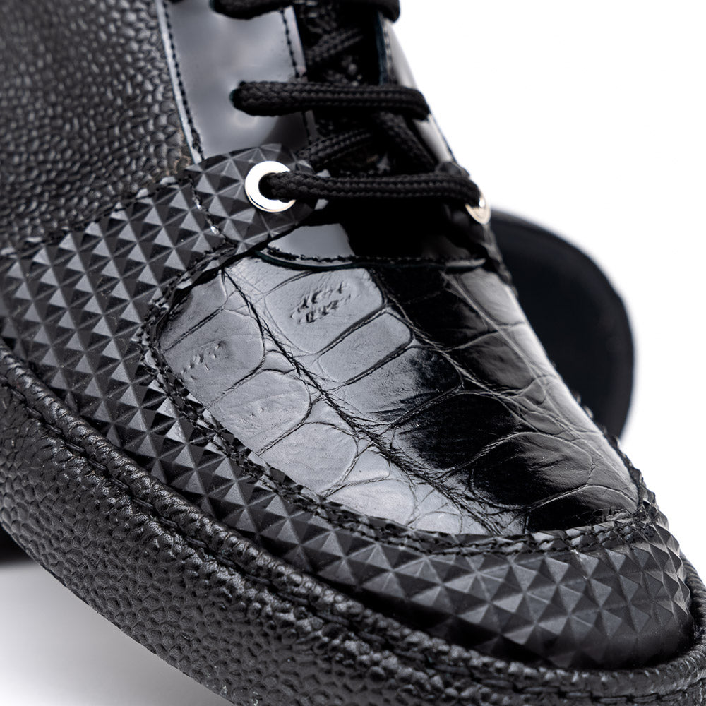 Mauri 8529 Pebble Grain & Crocodile Sneakers
