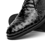 Zelli Marco Ostrich Chukka Boots Black (43-594-BLK)