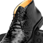 Zelli Marco Ostrich Chukka Boots Black (43-594-BLK)