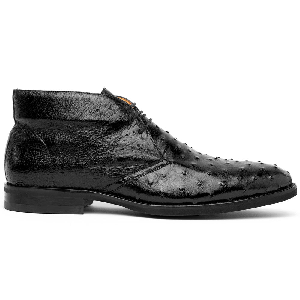 Zelli Marco Ostrich Chukka Boots Black