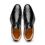 Zelli Marco Ostrich Chukka Boots Black (43-594-BLK)
