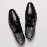 Moreschi 43153 Lizard & Calfskin Loafers Black