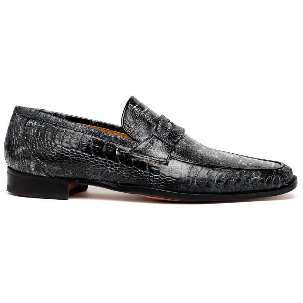 Mauri 4323 Ostrich Leg Loafers White/Black