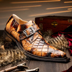 Mauri 44166/2 Alligator Monk Strap Dune Smoke T. Moro (Special Order)