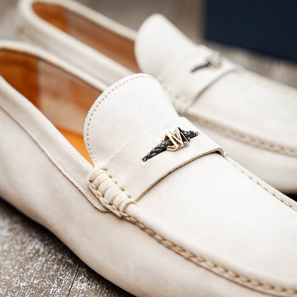 Moreschi 144406C Suede Drivers White