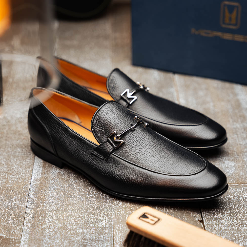 Moreschi 0171000 Leather Loafers Black
