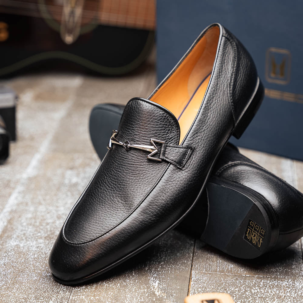 Moreschi 0171000 Leather Loafers Black
