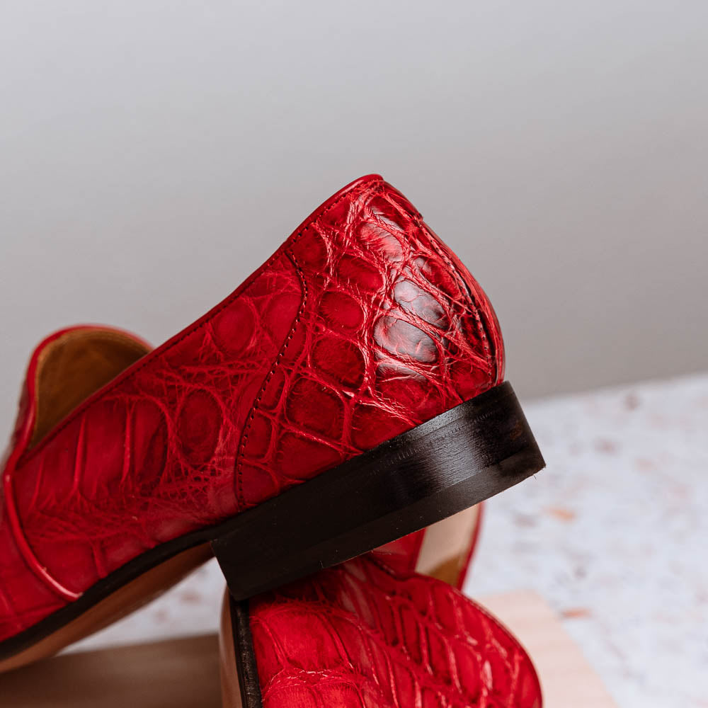 Mauri 4440 Alligator Loafers Red (Special Order)