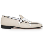 Corrente C137-4661HS Double Monk Strap Vamp Shoes White