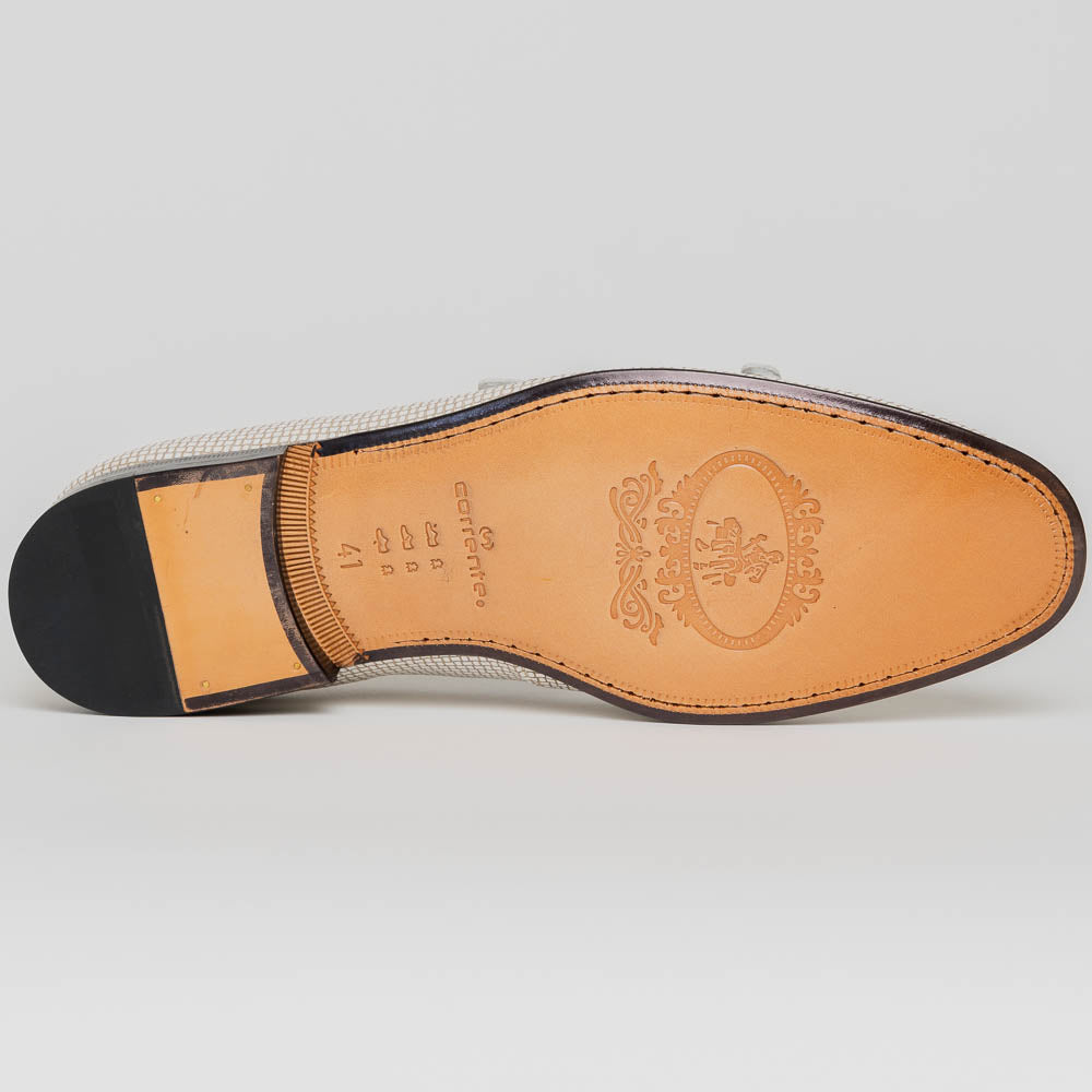 Corrente C137-4661HS Double Monk Strap Vamp Shoes White