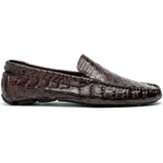 Calzoleria Toscana 4551 Crocodile Driving Shoes Burgundy