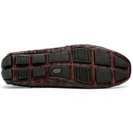Calzoleria Toscana 4551 Crocodile Driving Shoes Burgundy