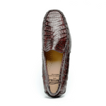 Calzoleria Toscana 4551 Crocodile Driving Shoes Burgundy